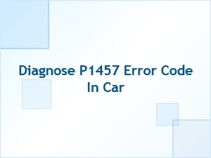 Diagnose P1457 Error Code in Car Engine